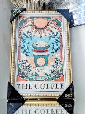 NEW Sapna Shah "The Coffee" Tarot Framed Art Print
